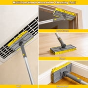JEHONN 77 Ceiling Fan Cleaner Duster with Extra Bendable Chenille Dust Cleaning Tool (Yellow)