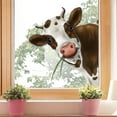 thumbnail image 5 of Calcomanías de pared con diseño de vaca divertida para ventana, calcomanías realistas con estampado de vaca que mira fijamente, calcomanías para ventana de dormitorio, decoración de granja, 5 of 5