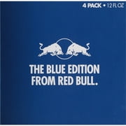 Red Bull Blue Edition Energy Drink, Blueberry, 114mg Caffeine, 12 fl. oz., Pack of 4 Cans