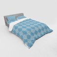 thumbnail image 3 of Ambesonne Geometric Bedding Set 3 Pcs, Egyptian Form, Twin, Teal and Pale Yellow, 3 of 3