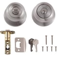 thumbnail image 3 of Exterior Door Knob With Keyed Lock and Deadbolt Coastal Matte, 3 of 7