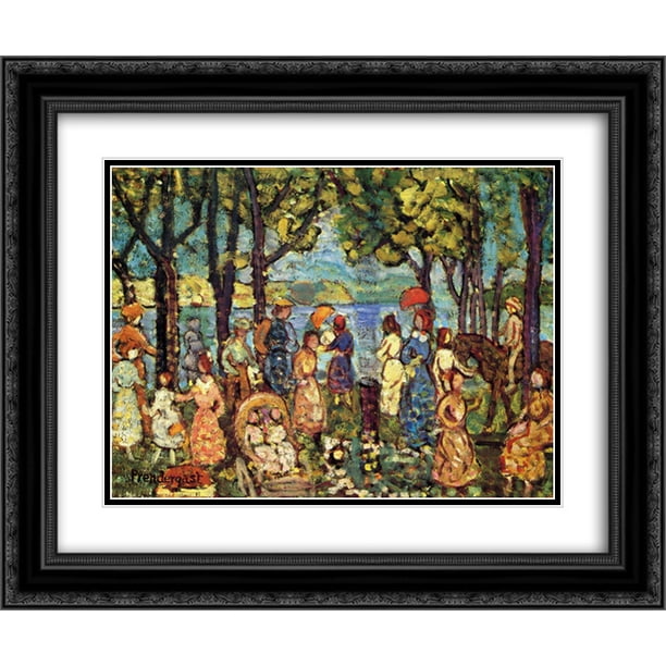Maurice Prendergast 2x Matted 24x20 Black Ornate Framed Art Print Summer New England Walmart Com Walmart Com