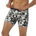 thumbnail image 3 of Cauagu Lilies Flowers Print Men's Boxer Briefs, Funny & Cute Underwear Elastic Waistband Briefs Ideal Gift for Men,1-Pack, 3 of 7
