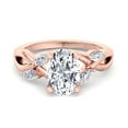 thumbnail image 2 of Secilia - Moissanite Oval Cut Lab Diamond Twist Band Engagement Ring, 2 of 4