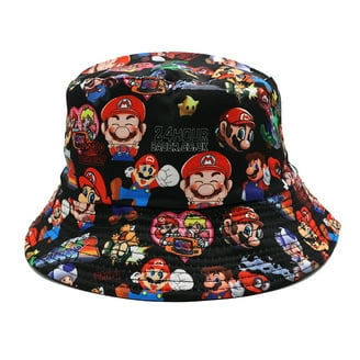 Cappello Snapback Ufficiale Super Mario Con Yoshi Stampa All-Over Neon - Regolabile, Visiera Piatta - Colori Brillanti Multicolore