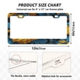 thumbnail image 2 of Aluminum License Plate Frame 2 Pack Car Exterior Accessory Car Tag Holder for Front Rear Plates Cars Decor Blue Leaves and Sunflowers, 2 of 7
