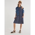 thumbnail image 5 of Time and Tru Women's Sleeveless Knit Swing Dress, Sizes XS-XXXL, 5 of 6