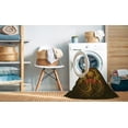 thumbnail image 2 of Ahgly Company Machine Washable Indoor Square Transitional Black Brown Area Rugs, 8' Square, 2 of 7