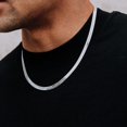 thumbnail image 1 of Moda nueva serpiente cadena hombres collar gargantilla ancho 2/3/4/5mm Acero inoxidable espiga collar para hombres mujeres joyería regalo Tan Jianjun unisex, 1 of 1