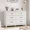 White, variant on EastVita Versatile Classic Dark Brown Wooden Dresser with 6 Drawers, Elegant Cabinet for Living Room, Bedroom,