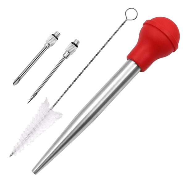 Herramienta portátil para condimentar pavos cindykaewly con cepillo de limpieza Herramientas de cocina para Rojo