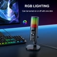 thumbnail image 4 of TAIOU Microphone de Bureau à Réduction de Bruit Active Éclairage RGB Omnidirectionnel en Forme de Cœur avec Interface de Surveillance pour Casque USB Plug and Play, 4 of 5