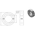 thumbnail image 2 of AZSSMUK Collar de sujeción de 2 piezas Chapado en óxido negro Tamaño de orificio de 1" Diámetro exterior de 1-3/4" con tornillo de fijación de 1/4-28, 2 of 5