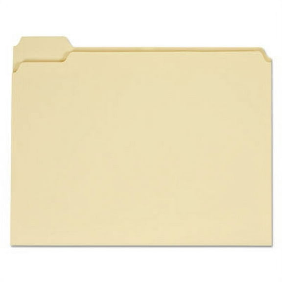 Universal Top Tab File Folders, 1/5-Cut Tabs: Assorted, Letter Size, 0.75" Expansion, Manila, 100/Box (12115)