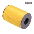 thumbnail image 3 of Unique Bargains 2 Pack Thin Waxed Thread 137 Yards 0.55mm Polyester String Cord for Machine Sewing Hand Quilting Weaving, Yellow, 3 of 5