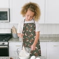 thumbnail image 4 of Football Pattern Kids Aprons for Girls and Boys,Adjustable Neck Strap Toddler Aprons for Kids Cooking Baking, 4 of 7