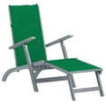thumbnail image 2 of vidaXL Deckchair Patio Lounge Chair Folding Sunbed Cushion Solid Acacia Wood, 2 of 30