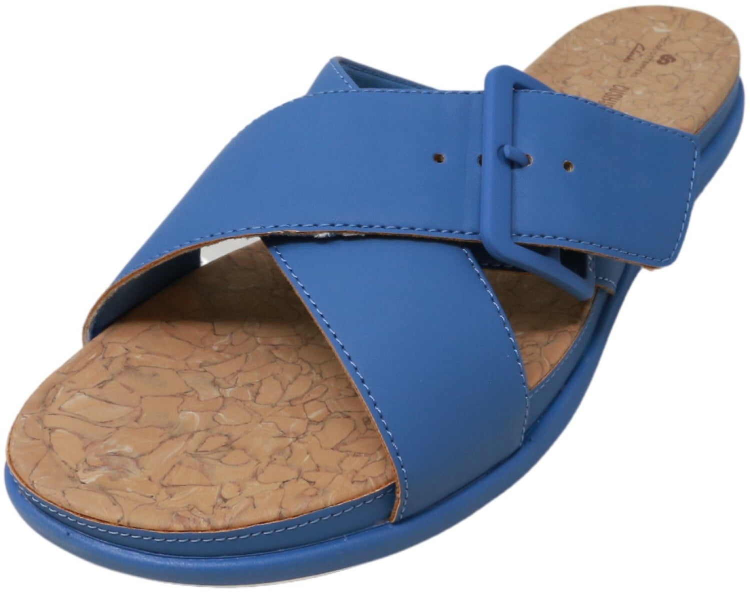clarks blue leather sandals