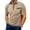Khaki, variant on Gyexs Mens Ribbed Polo Shirts Textured Knit Botton Stretchy Collar Shirt Soft Stretchy Casual Workout Golf Tee Fashion Tops Grey, Size S