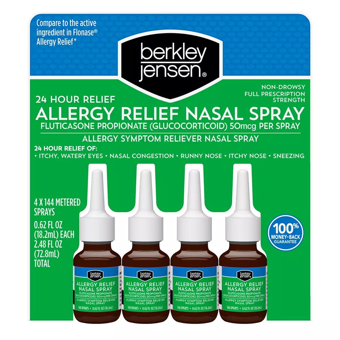Berkley Jensen 24Hour Allergy Relief Nasal Spray, 4 ct.