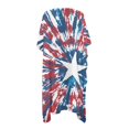 thumbnail image 2 of HELLHERO Star Tie-Dye Design Long Kimono Swimsuit Cover Up High Quality Fabrics Loose Fit Free Size Bathing Suit Cover Up for Women, 2 of 6