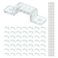 thumbnail image 1 of Uxcell Clips de Montaje para Tiras de Luz LED [50pcs] - Clips con Tornillos para Tiras LED Neón de 11x14mm - [Transparente], 1 of 6