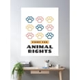 thumbnail image 2 of Fight For Animal Rights Poster Wall Art, Modern Wall Decor, 24x36 UNFRAMED, 2 of 3