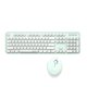 thumbnail image 2 of Mini inalámbrico de transmisión retro oda 2.4G con juego para niñas Blanco verde jinwen Ratón Teclado Inalámbrico, 2 of 8