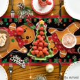 thumbnail image 4 of mubwai Black Gingerbread Candy Cane Christmas Table Runner, Seasonal Winter Kitchen Dining Table Decoration for Home Party Decor 13x72 Inch, 4 of 7