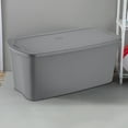 thumbnail image 4 of Sterilite 50 Gallon Tote, Plastic Storage Bin with Snap-on Lid, Gray, 4 Count, 4 of 6