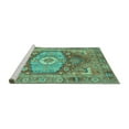 thumbnail image 2 of Ahgly Company Machine Washable Indoor Rectangle Persian Turquoise Blue Traditional Area Rugs, 4' x 6', 2 of 4