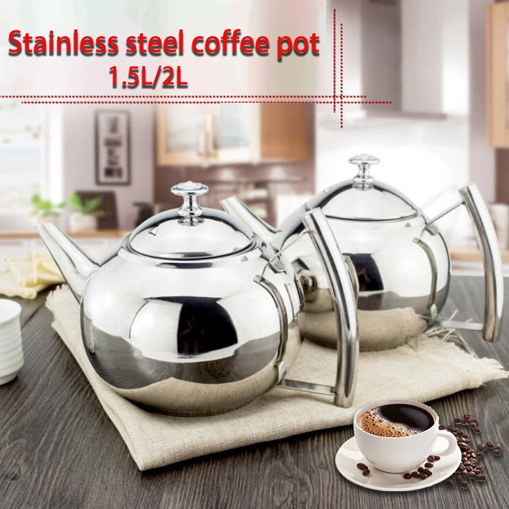 1.5L/2L Stainless Steel Teapot Stovetop Teapot Coffee Pot Teaware Hot