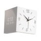 thumbnail image 2 of Reloj de pared de doble cara con pantalla digital, silencioso y silencioso. Blanco, 2 of 9
