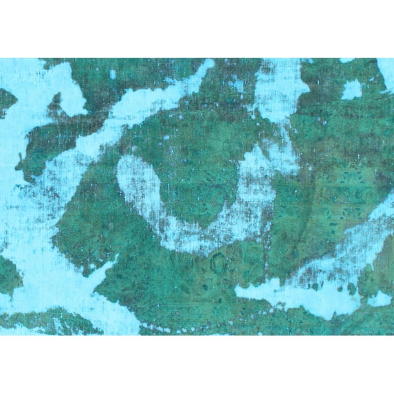 Ahgly Company Indoor Rectangle Abstract Light Blue Modern Area Rugs, 5' x 8'