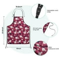 thumbnail image 7 of Red Baseballs and Stars Pattern Kids Aprons for Girls and Boys,Adjustable Neck Strap Toddler Aprons for Kids Cooking Baking, 7 of 7