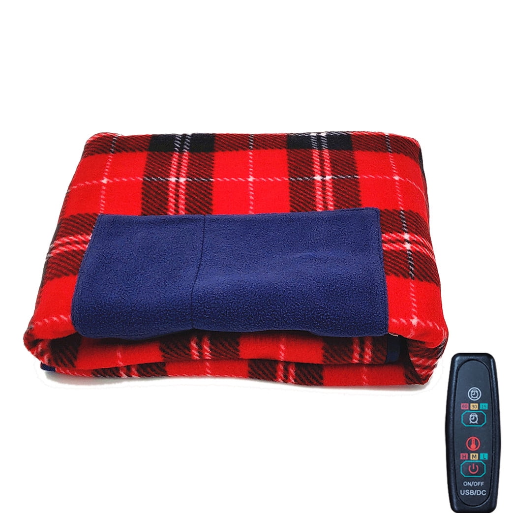Portable USB Electric Heated Car Office Use Winter Warm Blanket Cover Heater 5V 