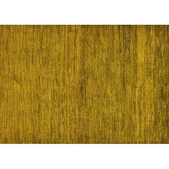 Ahgly Company Machine Washable Indoor Rectangle Abstract Yellow Modern Area Rugs, 2' x 3'