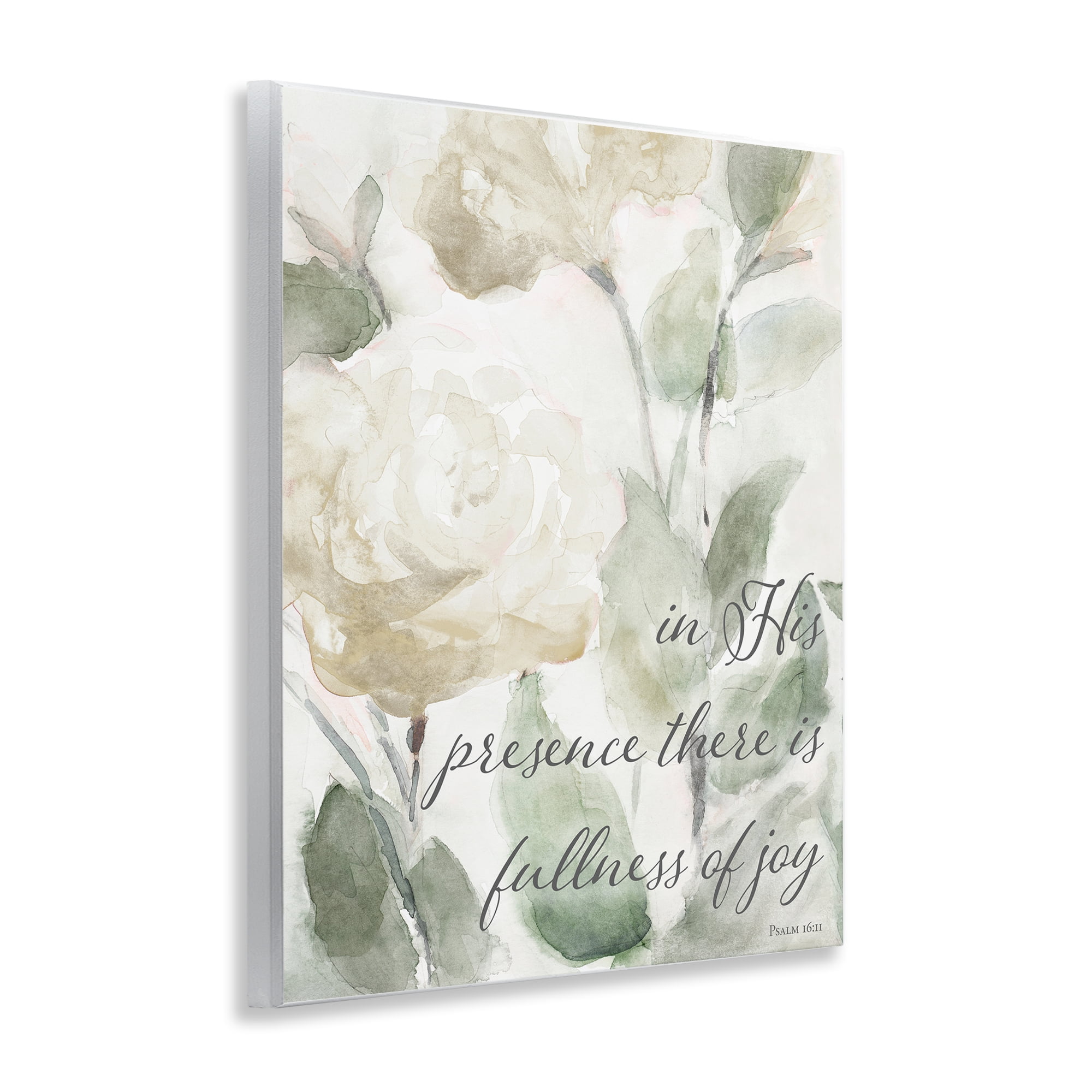Stupell Industries His Presence Floral Scripture Wall Plaque Art, design by Lanie Loreth