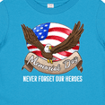 thumbnail image 4 of Inktastic Memorial Day- Never Forget Our Heroes- Bald Eagle Boys or Girls Baby T-Shirt, 4 of 5