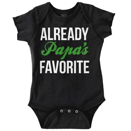 

Already Papas Favorite Fathers Day Romper Boys or Girls Infant Baby Brisco Brands 12M