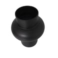 thumbnail image 6 of DecMode 9", 10"H Black Glass Vase with Various Shapes and Wide Rounded Centers, Set of 2, 6 of 13
