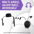 thumbnail image 4 of Adjustable Flip Ear Cups Fixed Bracket Helmet Accessories Black, 4 of 5