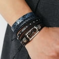 thumbnail image 3 of Bracelets Tissés Manchette Wrap, 9pcs Tressé PU Bracelets en Cuir Mode pour Fête, 3 of 8