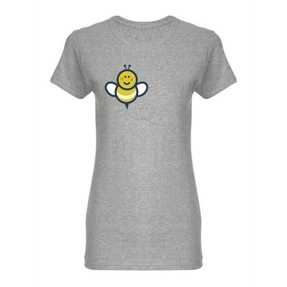 Yellow Bee And Dotted Line T-Shirt Women -Image by Shutterstock, Female Small