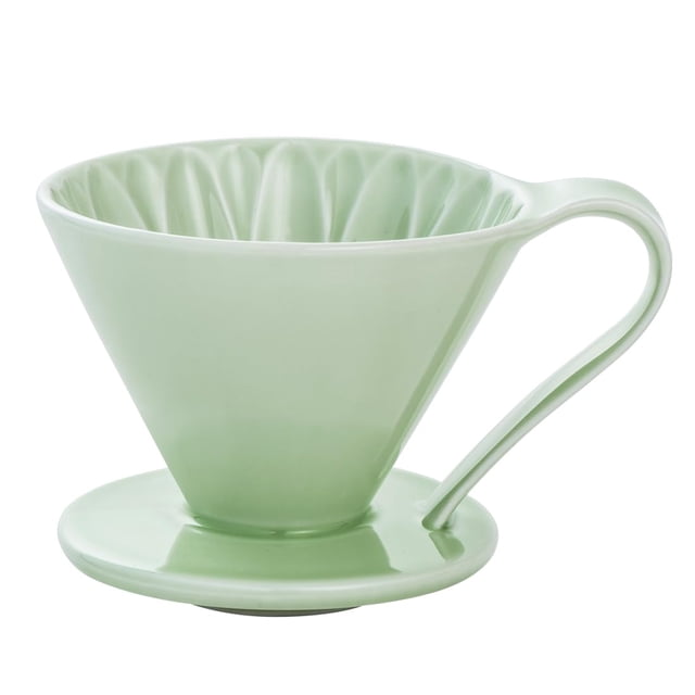 Pour Over Coffee Dripper by Sanyo Sangyo: Porcelain Ceramic 1-to-4 Cup Brewer in 5 Beautiful Colors | Unique Drip Coffee Maker for Fresh Filter Coffe