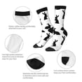 thumbnail image 3 of Pofeuu Black Rabbit Print Crew Socks, Adult Running Hiking Socks for Youth and Adult, 3 of 6