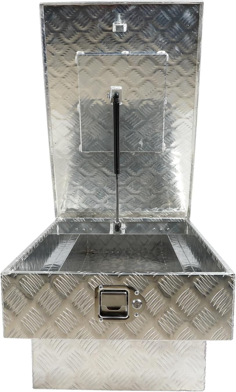 Gull Wing Crossover Truck Tool Box, 70"X20"X13" Aluminum Pickup Truck Bed Waterproof Tool Box Trailer Storage Organizer w/Lock & Key