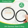 thumbnail image 2 of Uxcell 2.4 Inch Metal O Ring, 2 Pcs Seamless Solid 304 Stainless Steel Rings for DIY Crafts Bags Dream Catcher Dog Leashes Wall Plant Hangers, Black 6mm x 60mm, 2 of 7