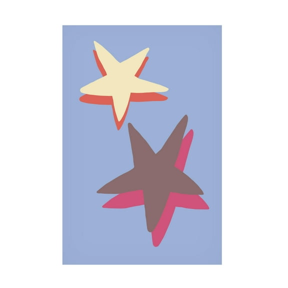 Canvas Wall Art - Pictufy Studio 'Blue Star' Wall Art for Living Room, Bedroom, or Office Décor by Trademark Fine Art - 12 x 19 Inches