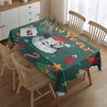 thumbnail image 2 of Rectangle Table Cover Happy New Year Christmas Santa Claus Tablecloth,Modern Washable Table Cloths for Picnic Graduation Halloween Fall Thanksgiving Christmas, 2 of 5